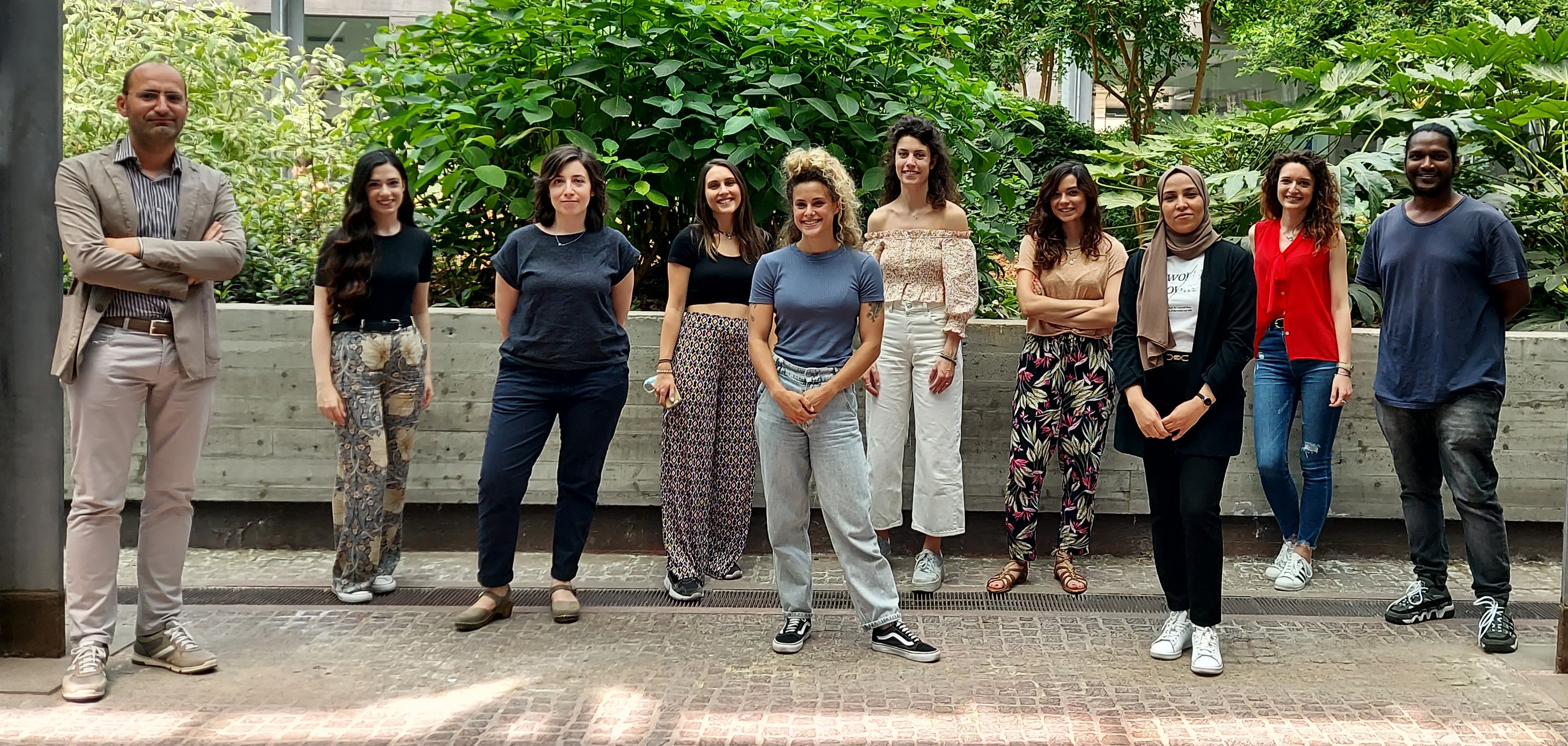 From left to right: Dario, Daisy Villano, Sara Zullino, Elena Botto, Alessia Corrado, Giulia Caranta, Antonella Carella, Feriel Ramdhane, Elisa Pirotta, Kranthi Kandula. Group 2021